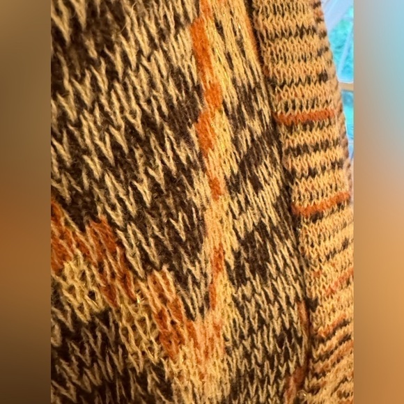 Ariat Macave Chevron Knit Cardigan Sweater Wool Small Medium Western Aztec Brown - Picture 4 of 9